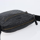 GUCCI GG Implementation Shoulder Bag Coated Canvas Black 201448 Auth BA16084-6