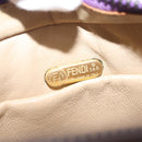 FENDI Hand Bag Leather Purple Gold Tone Auth BA16086-19