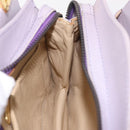 FENDI Hand Bag Leather Purple Gold Tone Auth BA16086-20
