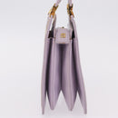 FENDI Hand Bag Leather Purple Gold Tone Auth BA16086-5