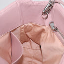 Miu Miu Matelasse Hand Bag Leather 2way Pink Silver Auth BA16088-25