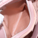 Miu Miu Matelasse Hand Bag Leather 2way Pink Silver Auth BA16088-28