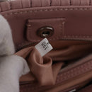 Miu Miu Matelasse Hand Bag Leather 2way Pink Silver Auth BA16088-29