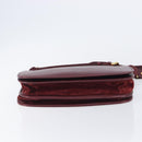 Cartier Shoulder Bag Leather Bordeaux Gold Tone Auth BA16089-10
