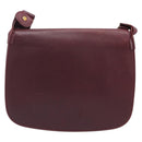 Cartier Shoulder Bag Leather Bordeaux Gold Tone Auth BA16089-3