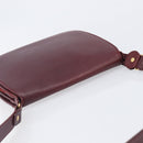 Cartier Shoulder Bag Leather Bordeaux Gold Tone Auth BA16089-6