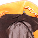 Miu Miu Tote Bag Leather 2way Orange Gold Tone Auth BA16090-22