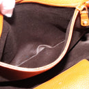 Miu Miu Tote Bag Leather 2way Orange Gold Tone Auth BA16090-25