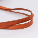Miu Miu Tote Bag Leather 2way Orange Gold Tone Auth BA16090-8