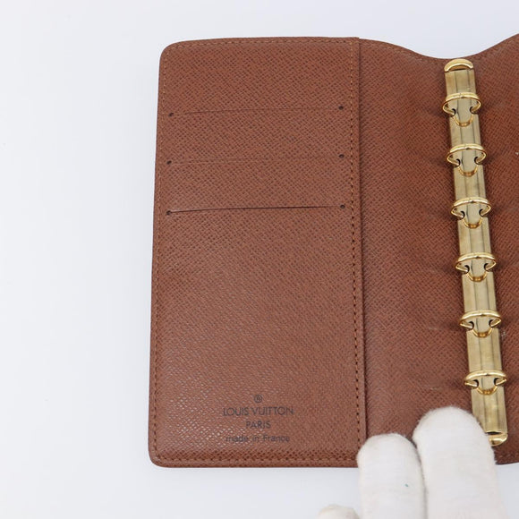 LOUIS VUITTON Monogram Agenda PM Day Planner Cover R20005 LV Auth BA16098