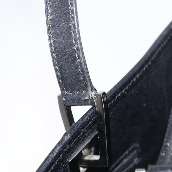 GUCCI Tote Bag Nylon Black Silver 002 1098 Auth BA16099