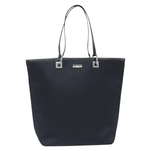 GUCCI Tote Bag Nylon Black Silver 002 1098 Auth BA16099