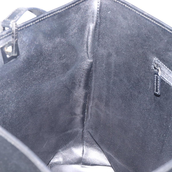 GUCCI Tote Bag Nylon Black Silver 002 1098 Auth BA16099