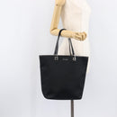 GUCCI Tote Bag Nylon Black Silver 002 1098 Auth BA16099-25
