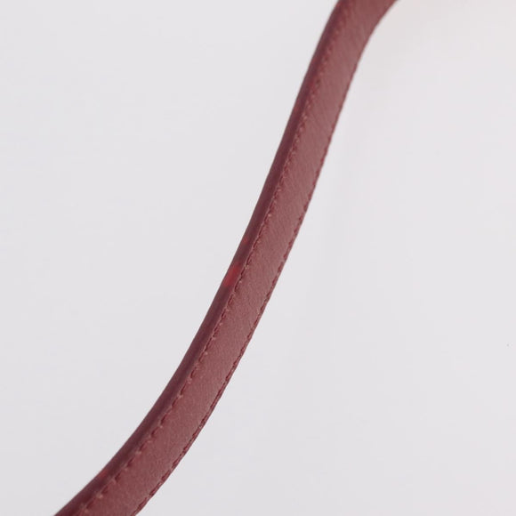 Miu Miu Shoulder Bag Leather Pink Silver Auth BA16100A