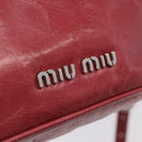 Miu Miu Shoulder Bag Leather Pink Silver Auth BA16100A-22
