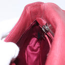 Miu Miu Shoulder Bag Leather Pink Silver Auth BA16100A-29