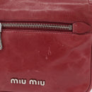 Miu Miu Shoulder Bag Leather Pink Silver Auth BA16100A-3