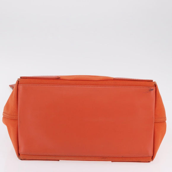Balenciaga Navy Cabas S Tote Bag Canvas Orange Silver 339933 Auth BA16102