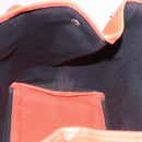 Balenciaga Navy Cabas S Tote Bag Canvas Orange Silver 339933 Auth BA16102-22