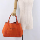 Balenciaga Navy Cabas S Tote Bag Canvas Orange Silver 339933 Auth BA16102-28