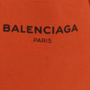 Balenciaga Navy Cabas S Tote Bag Canvas Orange Silver 339933 Auth BA16102-2