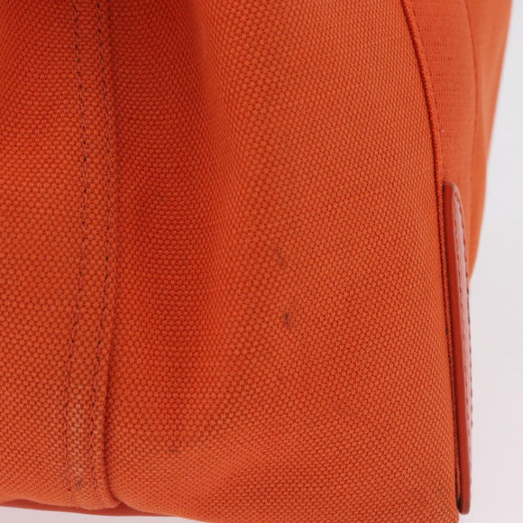 Balenciaga Navy Cabas S Tote Bag Canvas Orange Silver 339933 Auth BA16102