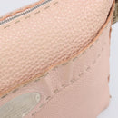 FENDI Celeria Shoulder Bag Leather Pink Silver 8BT093 Auth BA16104-19