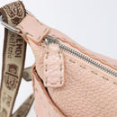FENDI Celeria Shoulder Bag Leather Pink Silver 8BT093 Auth BA16104-20