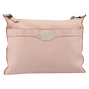 FENDI Celeria Shoulder Bag Leather Pink Silver 8BT093 Auth BA16104-13