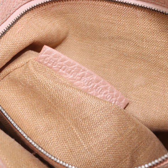 FENDI Celeria Shoulder Bag Leather Pink Silver 8BT093 Auth BA16104