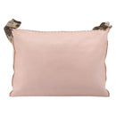 FENDI Celeria Shoulder Bag Leather Pink Silver 8BT093 Auth BA16104-2