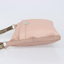 FENDI Celeria Shoulder Bag Leather Pink Silver 8BT093 Auth BA16104-4