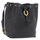 Christian Dior Trotter Shoulder Bag PVC Black Gold Tone Auth BA16105-1
