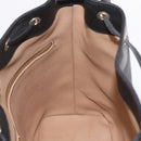 Christian Dior Trotter Shoulder Bag PVC Black Gold Tone Auth BA16105-20