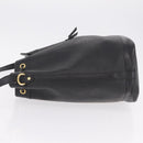 Christian Dior Trotter Shoulder Bag PVC Black Gold Tone Auth BA16105-5