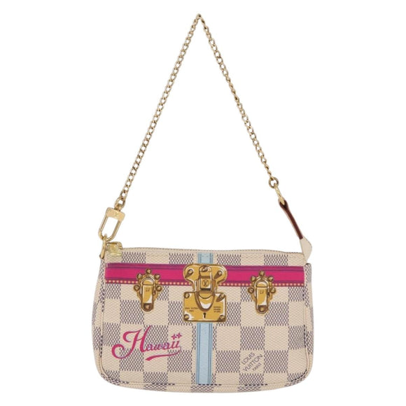 LOUIS VUITTON Damier Azur Mini Pochette Accessoires N58010 LV Auth BA16106V