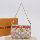 LOUIS VUITTON Damier Azur Mini Pochette Accessoires N58010 LV Auth BA16106V-12
