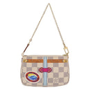 LOUIS VUITTON Damier Azur Mini Pochette Accessoires N58010 LV Auth BA16106V-2