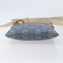 Salvatore Ferragamo Gancini Shoulder Bag Canvas Blue Gold Tone Auth BA16108-5