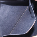 Salvatore Ferragamo Gancini Shoulder Bag Canvas Blue Gold Tone Auth BA16108-25