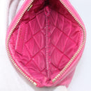 CHANEL Matelasse Coin Purse Lamb Skin Pink Gold Tone CC Auth BA16109-10
