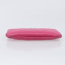 CHANEL Matelasse Coin Purse Lamb Skin Pink Gold Tone CC Auth BA16109-6