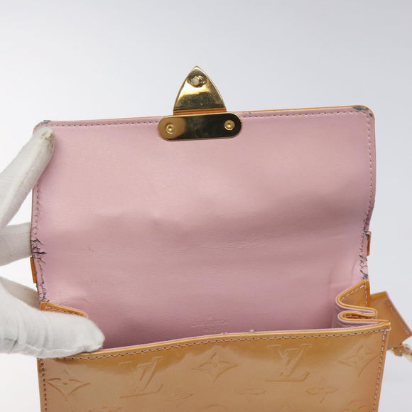 LOUIS VUITTON Vernis Spring Street Hand Bag Marshmallow Pink M91033 Auth BA1611