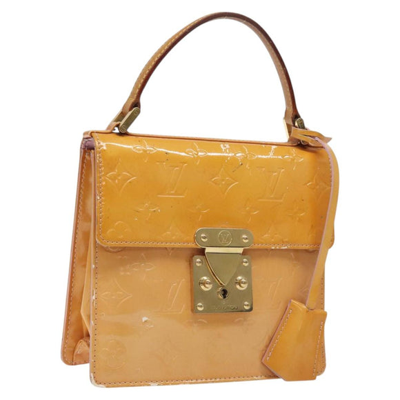 LOUIS VUITTON Vernis Spring Street Hand Bag Marshmallow Pink M91033 Auth BA1611