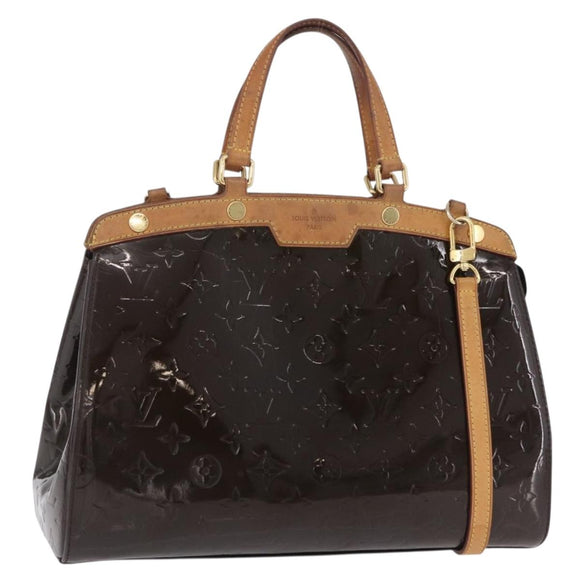 LOUIS VUITTON Monogram Vernis Blair MM Hand Bag Amarante M91619 LV Auth BA16111