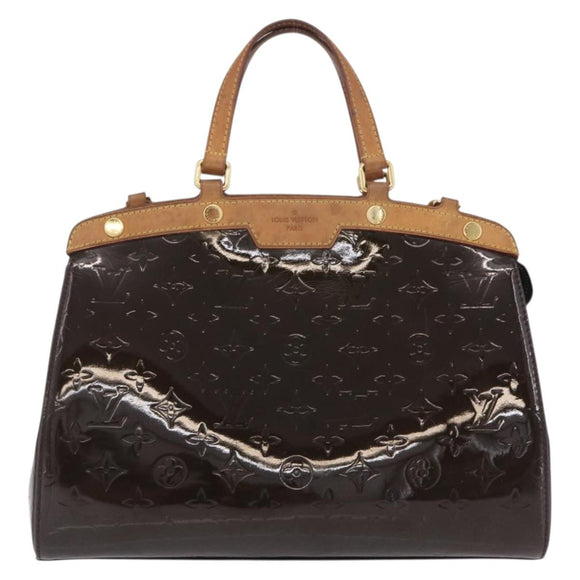 LOUIS VUITTON Monogram Vernis Blair MM Hand Bag Amarante M91619 LV Auth BA16111