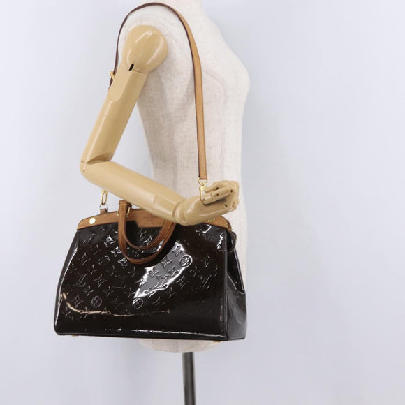 LOUIS VUITTON Monogram Vernis Blair MM Hand Bag Amarante M91619 LV Auth BA16111