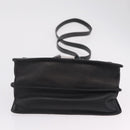 Miu Miu Madras Shoulder Bag Leather Black Silver Auth BA16113A-5