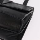 Miu Miu Madras Shoulder Bag Leather Black Silver Auth BA16113A-16